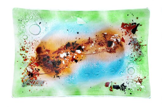 Rectangular Emerald Green Glass Platter - Artemis Collection